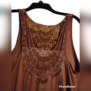 Rust colored boho tank